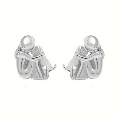 NURI – Elegante bicolor Bicolor-Umarmungs-Ohrstecker aus Silber & Gold für stilvollen Look