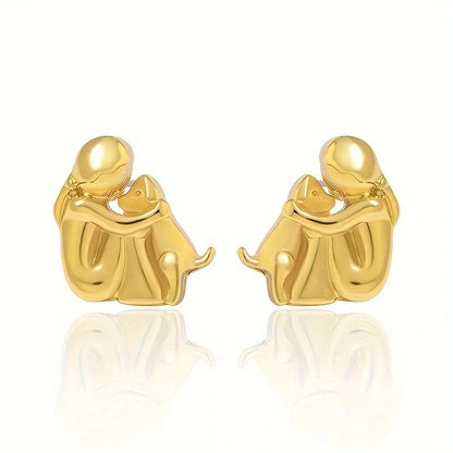 NURI – Elegante bicolor Bicolor-Umarmungs-Ohrstecker aus Silber & Gold für stilvollen Look